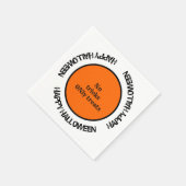 Modern Sinaasappel Zwart Typografie Happy Hallowee Servet (Hoek)