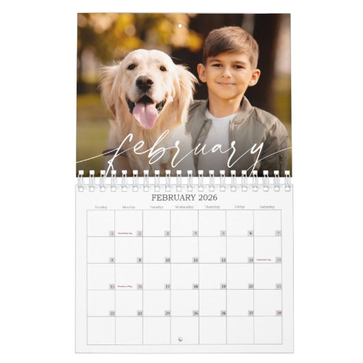 Modern Single Photo Script Custom Kalender (Feb 2026)