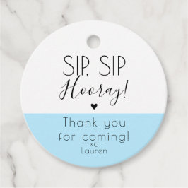 Modern Sip Sip Hoera, Open het flesje dank je Hart Bedankjes Labels
