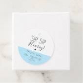 Modern Sip Sip Hoera, Open het flesje dank je Hart Bedankjes Labels (In situ)