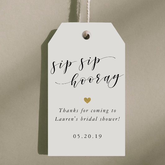 Modern Sip Sip Hooray Bruiloft Feest Dank Je Cadeaulabel
