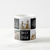 Modern Sister Sibling Photo Collage Zwart Koffiemok (Center)