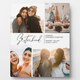 Modern Sisterhood Photo Collage Black and White Fotoplaat