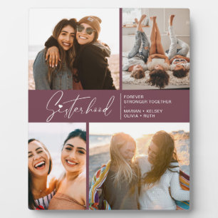 Modern Sisterhood Photo Collage Paars Fotoplaat