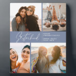 Modern Sisterhood Photo Collage Smoky Blue Fotoplaat<br><div class="desc">Geniet van een speciale foto-collage-keepname van je zussen of beste vrienden. Het voorzien van een typografie van de handtekeningsstijl met een hart op bovenkant en één of andere tekst voor u om aan te passen. Als u om het even welke doopvontgrootte, kleur enz. zou willen veranderen, klik op pas verder...</div>