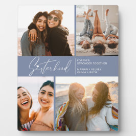 Modern Sisterhood Photo Collage Smoky Blue Fotoplaat