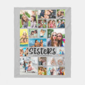 Modern SISTERS 19 Photo Collage Grijs Fleece Deken (Voorkant)