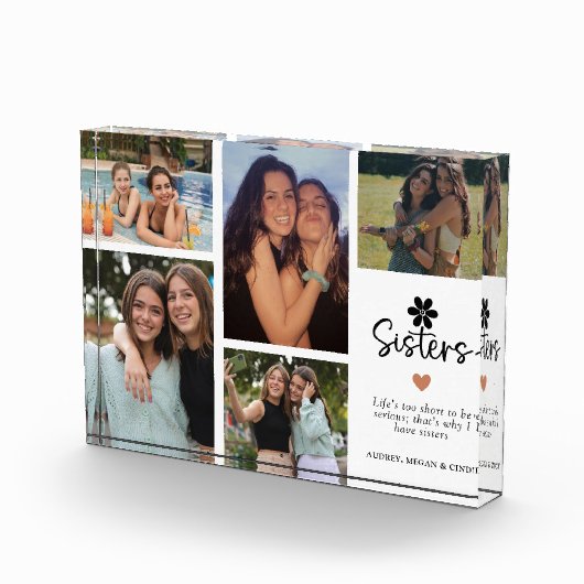 Modern Sisters Grid Keepsake Gift Fotoblokken (Rechts)