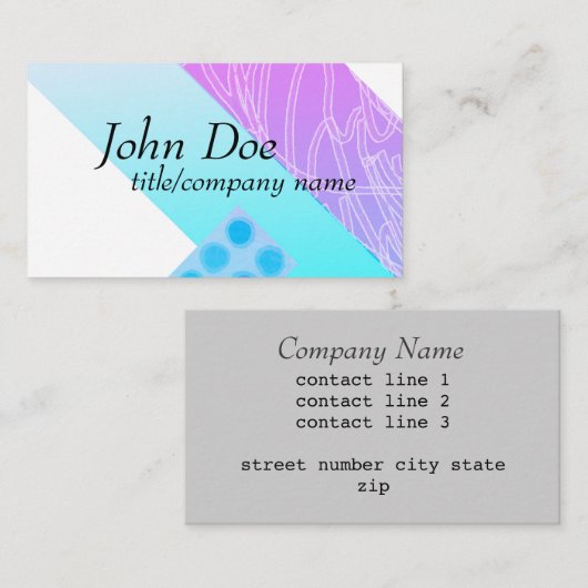 modern sjabloon voor visitekaartje origineel ontwe (Voorkant / Achterkant)