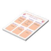 modern sjabloon voor weekelijkse schoonmaakplannin notitieblok (Linkerzijde)