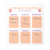 modern sjabloon voor wekelijkse schoonmaakplanning notitieblok (Voorkant)