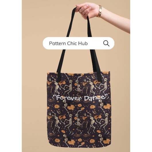  Modern Skelet Dance Funny Halloween Vibe Tote Bag