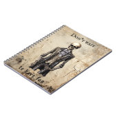 Modern  Skelet Oud Papier Custom Quote Notitieboek (Linkerzijde)