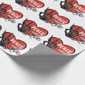 Modern Skeleton Hand Vrede en Liefde Cadeaupapier (Hoek)