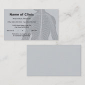 Modern Skeleton Terug Chiropractor Afspraak Afsprakenkaartje (Voorkant / Achterkant)