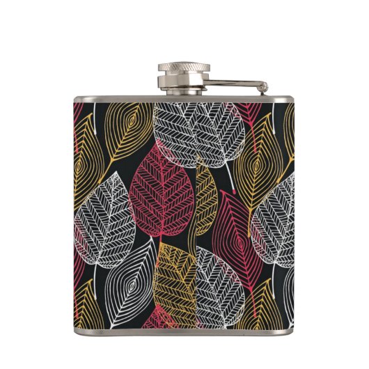 Modern Skeleton verliest najaar patroon Heupfles (Achterkant)