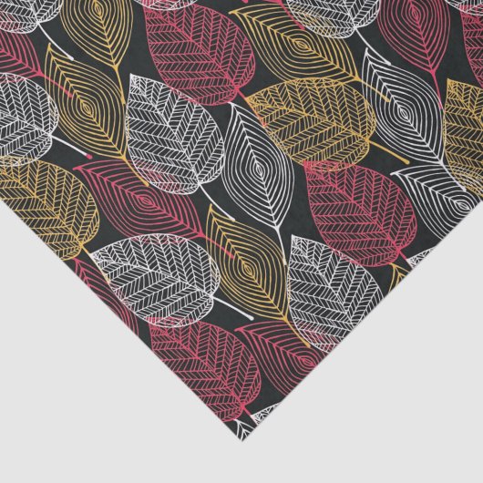 Modern Skeleton verliest najaar patroon Tissuepapier (Detail)