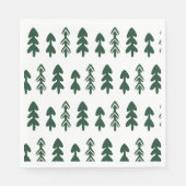 Modern Sketch Christmas Tree Paper Napkin Servet (Voorkant)