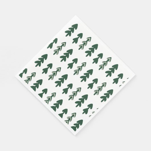 Modern Sketch Christmas Tree Paper Napkin Servet (Hoek)