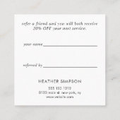 Modern Sketch Flowers Aanbevelingskaartje (Achterkant)