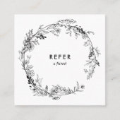 Modern Sketch Flowers Aanbevelingskaartje (Voorkant)