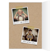 Modern Sketch Graduation Cap Kraft Foto bedankt (Binnen (Links))