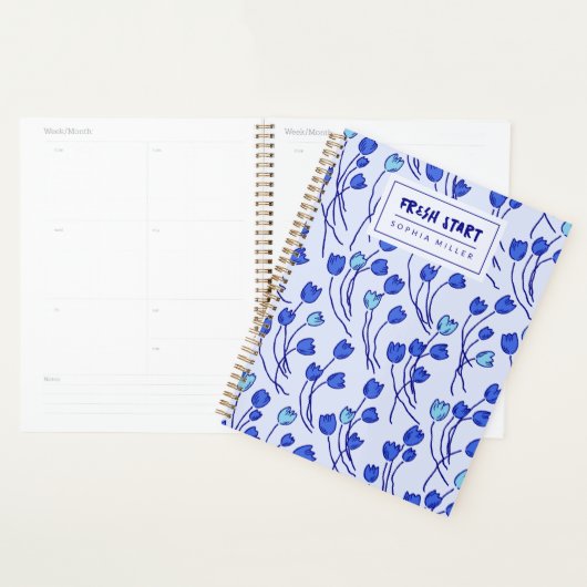 Modern Sketchbook Garden Personal | Blue Delft Planner (Display)