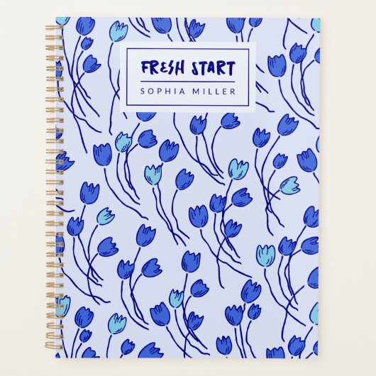 Modern Sketchbook Garden Personal | Blue Delft Planner (Voorkant)
