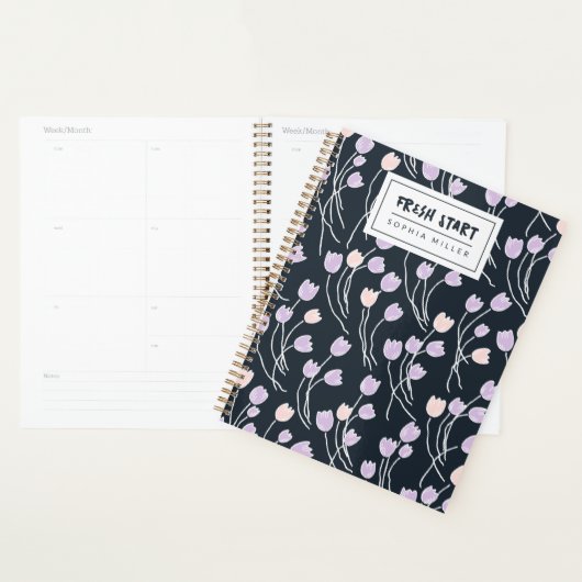 Modern Sketchbook Garden Personal Midnight Garden Planner (Display)