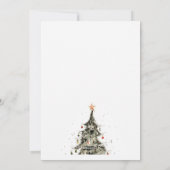 Modern Sketchy Christmas Tree Gifts Vakantie Kaart (Achterkant)