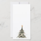Modern Sketchy Christmas Tree Gifts Vakantie Kaart (Achterkant)