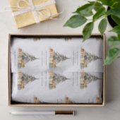 Modern Sketchy Christmas Tree Gifts Vakantie Kaart Tissuepapier (Geschenk)