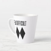 Modern Ski ik ben moeilijk Skiers Gag Latte Mok (Linkerhoek)