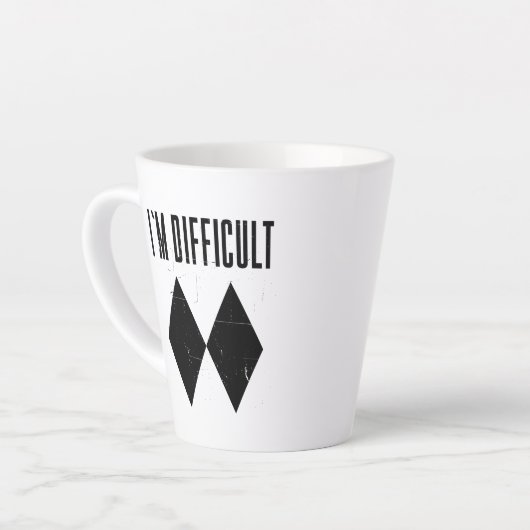 Modern Ski ik ben moeilijk Skiers Gag Latte Mok (Linkerhoek)