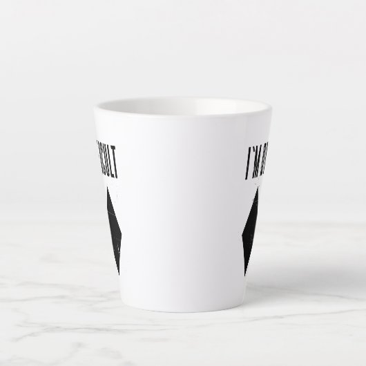 Modern Ski ik ben moeilijk Skiers Gag Latte Mok (Voorkant)