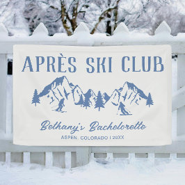 Modern skiën vrijgezellenfeest spandoek