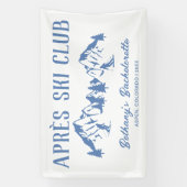 Modern skiën vrijgezellenfeest spandoek (Verticaal)