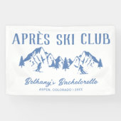 Modern skiën vrijgezellenfeest spandoek (Horizontaal)