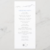 Modern skigebied Charmante winterse bergtoppen Programmakaart (Achterkant)