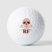 Modern Skull and Cross Tees Monogrammed Initials Golfballen (Voorkant)