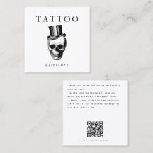 Modern Skull Tattoo Nazorg Instructies QR Code