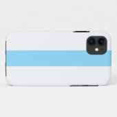 Modern Sky Blue Center Stripe Witte achtergrond Case-Mate iPhone Case (Achterkant (horizontaal))