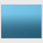 Modern Sky en Ocean Blue Ombre Cadeaupapier (Vlak)