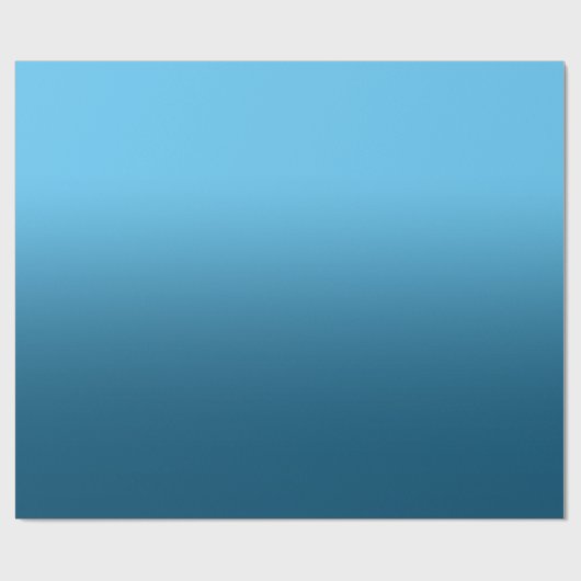 Modern Sky en Ocean Blue Ombre Cadeaupapier (Vlak)