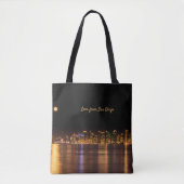 Modern Skyline City Black & Gold Souvenir San Dieg Tote Bag (Voorkant)