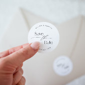 Modern Sla de Date Sticker op met Script Font
