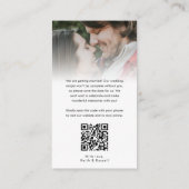 Modern Sla de Datum Bruiloft Website Informatiekaartje (Achterkant)