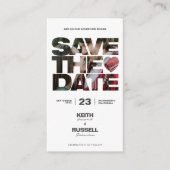 Modern Sla de Datum Bruiloft Website Informatiekaartje (Voorkant)