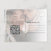 Modern Sla de datum foto bruiloft Aankondigingskaart (Achterkant)