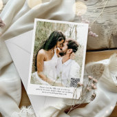 Modern Sla de Datum Foto QR Code Bruiloft Kaart